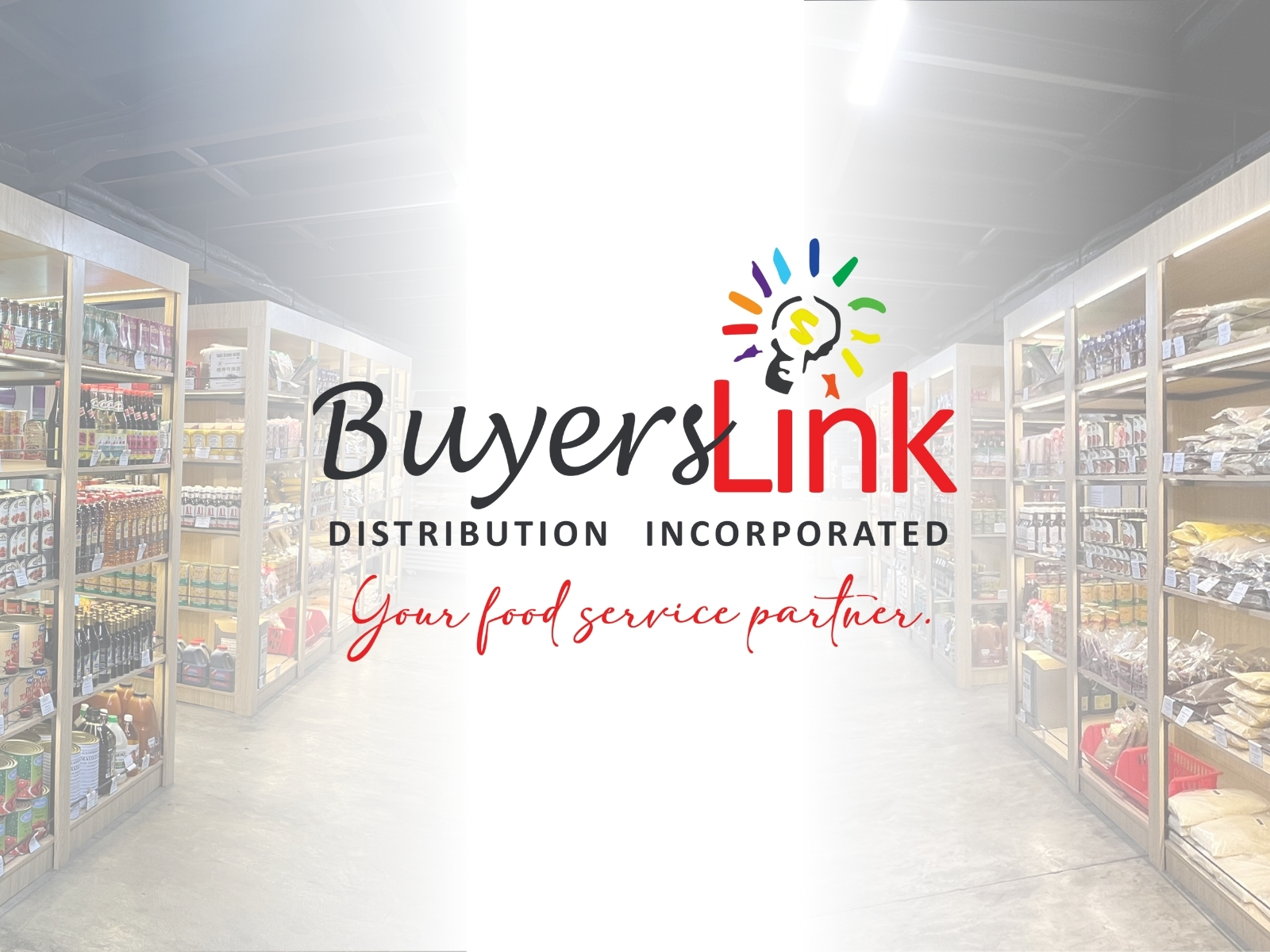 BuyersLink Distribution Incorporated logo and tagline on banner.